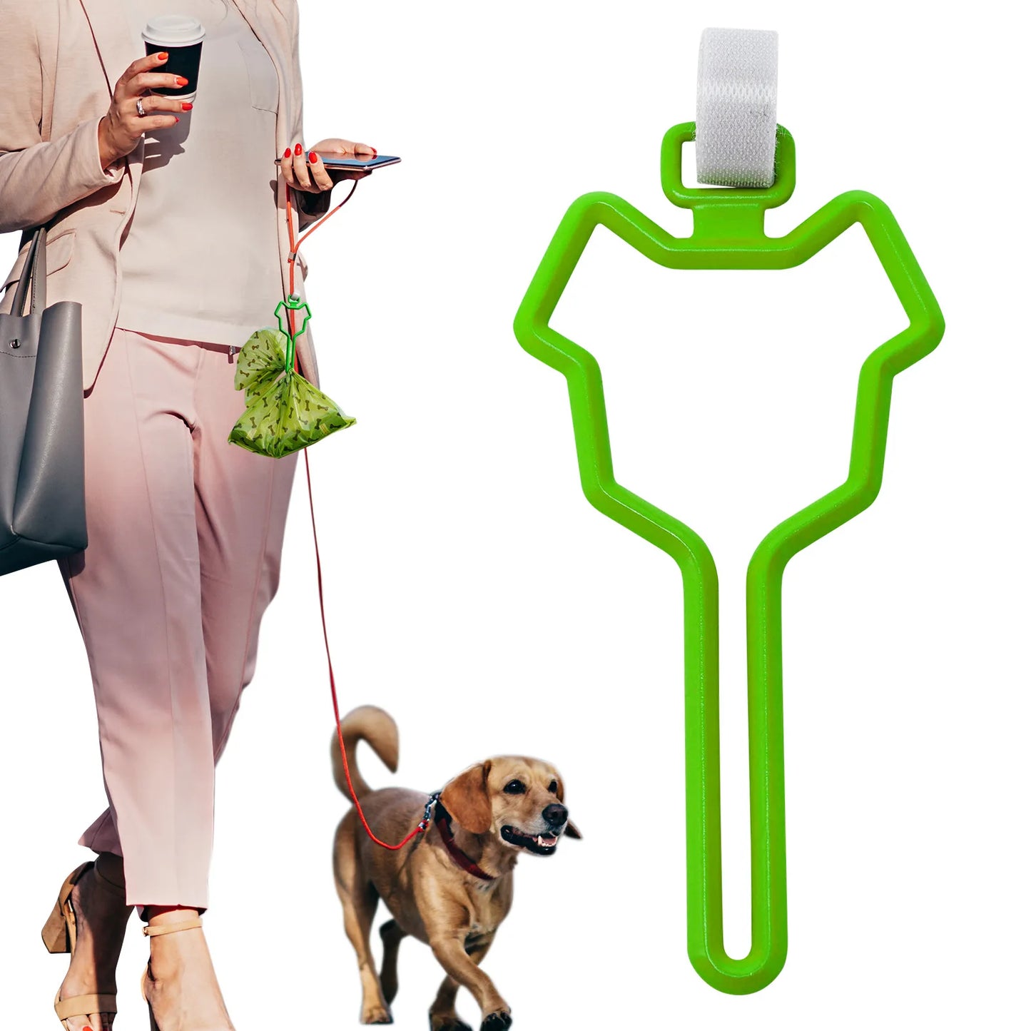 Dog Poop Bags Hands-Free Clip Traction Rope Toilet Bag Dispenser Dog Poop Bag Dispenser Holder Cleaning Supplies Cat Supplies