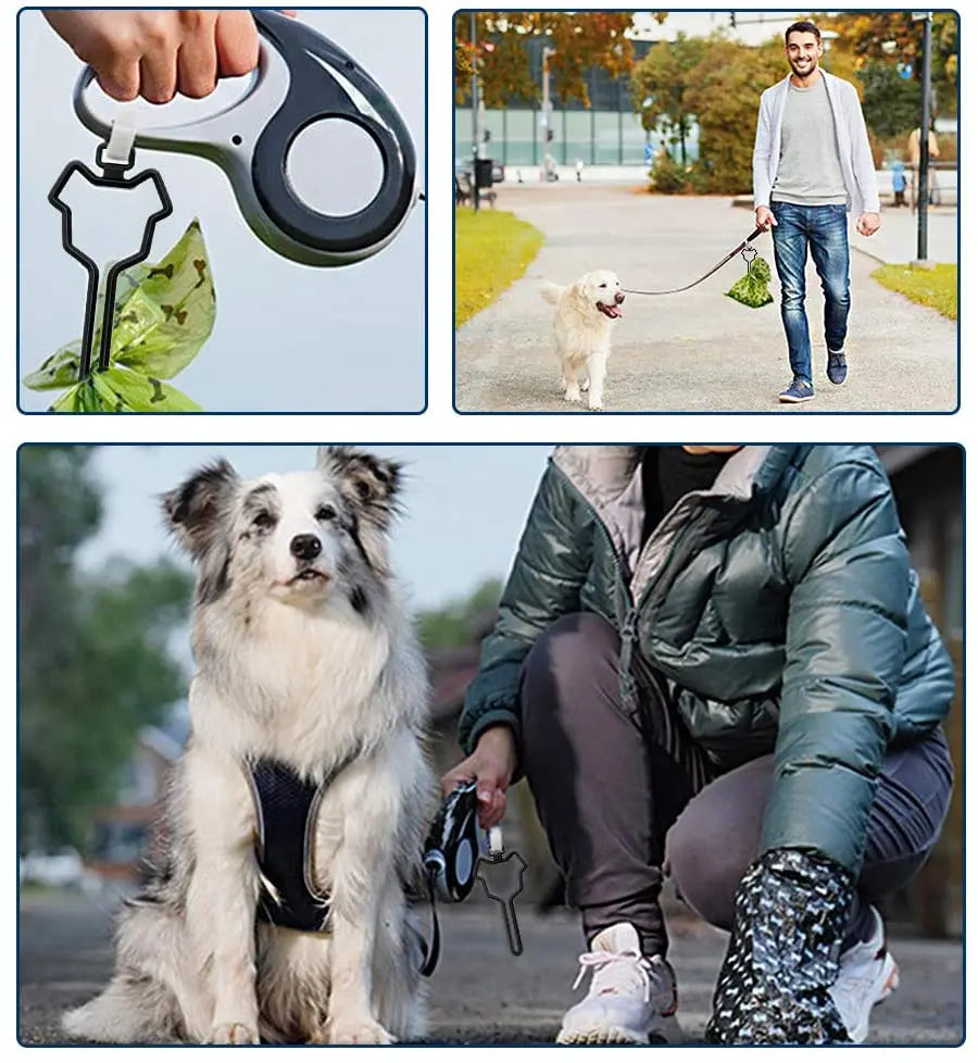 Dog Poop Bags Hands-Free Clip Traction Rope Toilet Bag Dispenser Dog Poop Bag Dispenser Holder Cleaning Supplies Cat Supplies